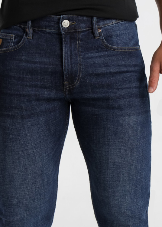 Vaqueros tappered fit cintura media Lavado Azul