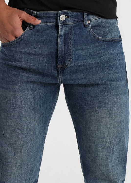Vaqueros straight fit cintura baja Lavado Vintage Azul