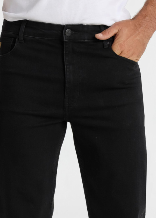 Vaqueros baggy fit cintura alta Denim Negro