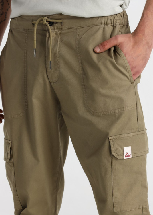 Pantalón Cargo Con Cordones Y Cintura Elástica Jeans Para Hombre  Diseño Versátil