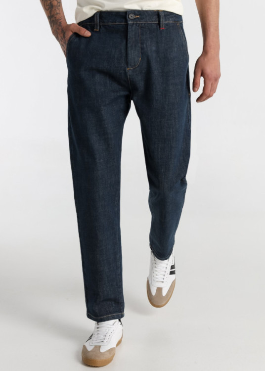Vaqueros baggy fit Chino Con Lavado Oscuro azul