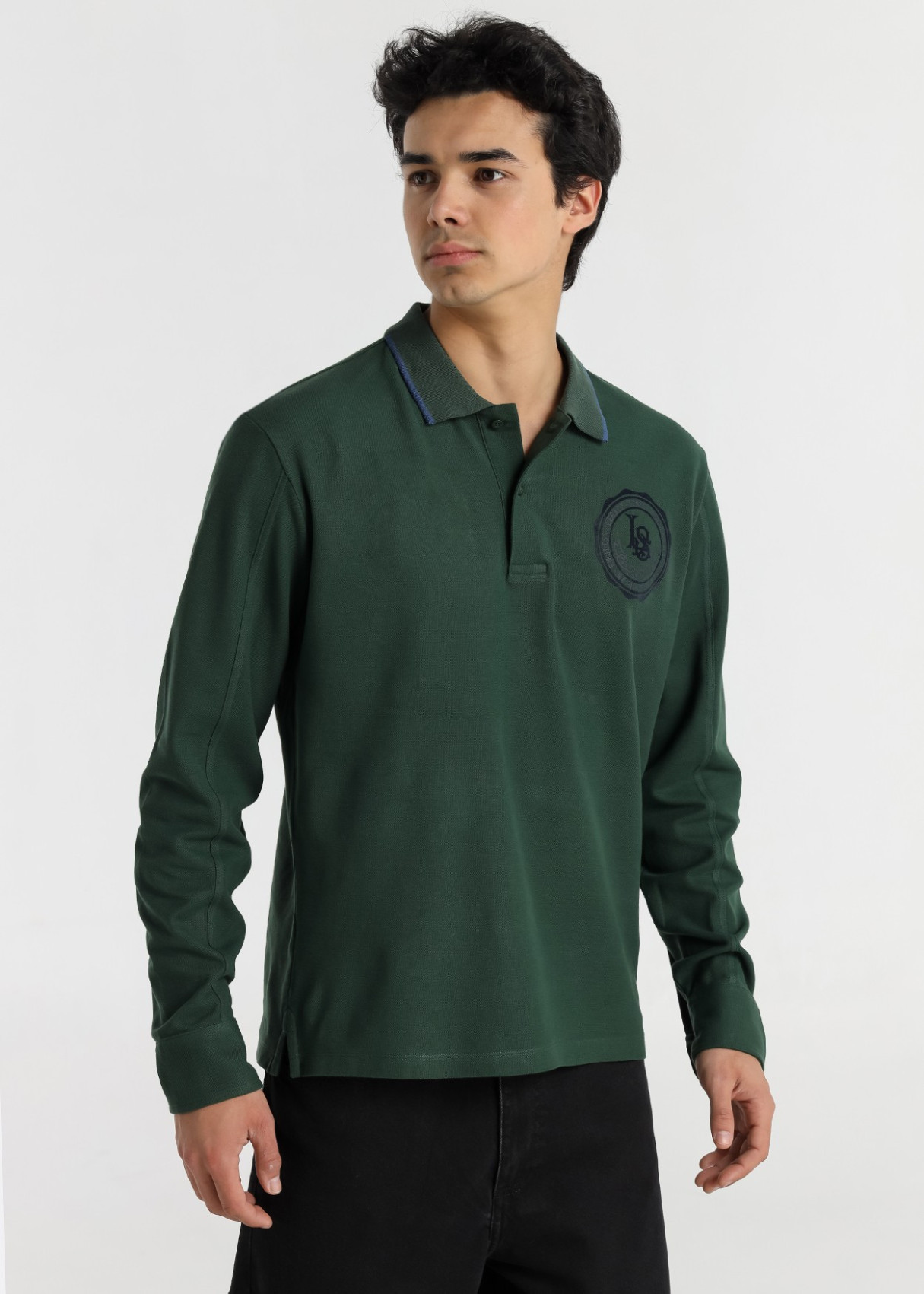 Polo Manga Larga Puño Camisa verde