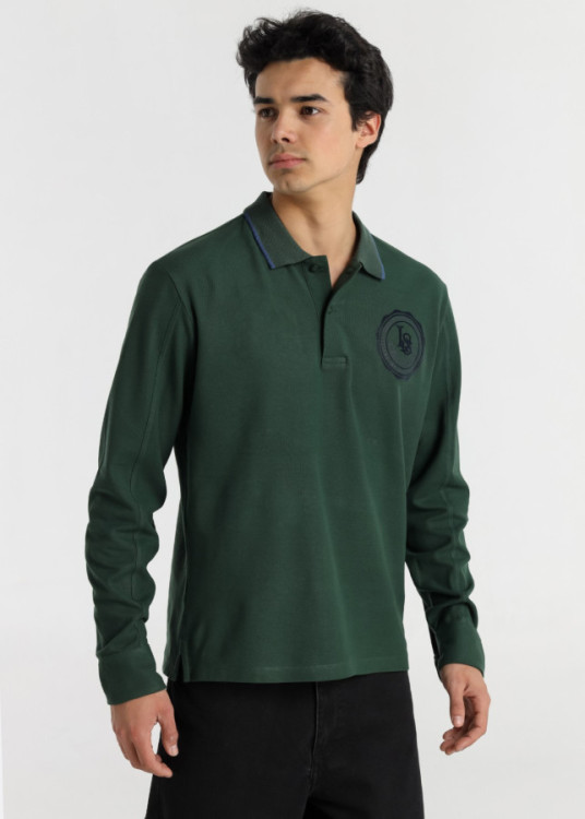 Polo Manga Larga Puño Camisa verde