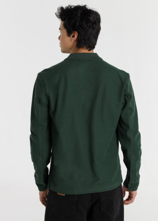 Polo Manga Larga Puño Camisa verde
