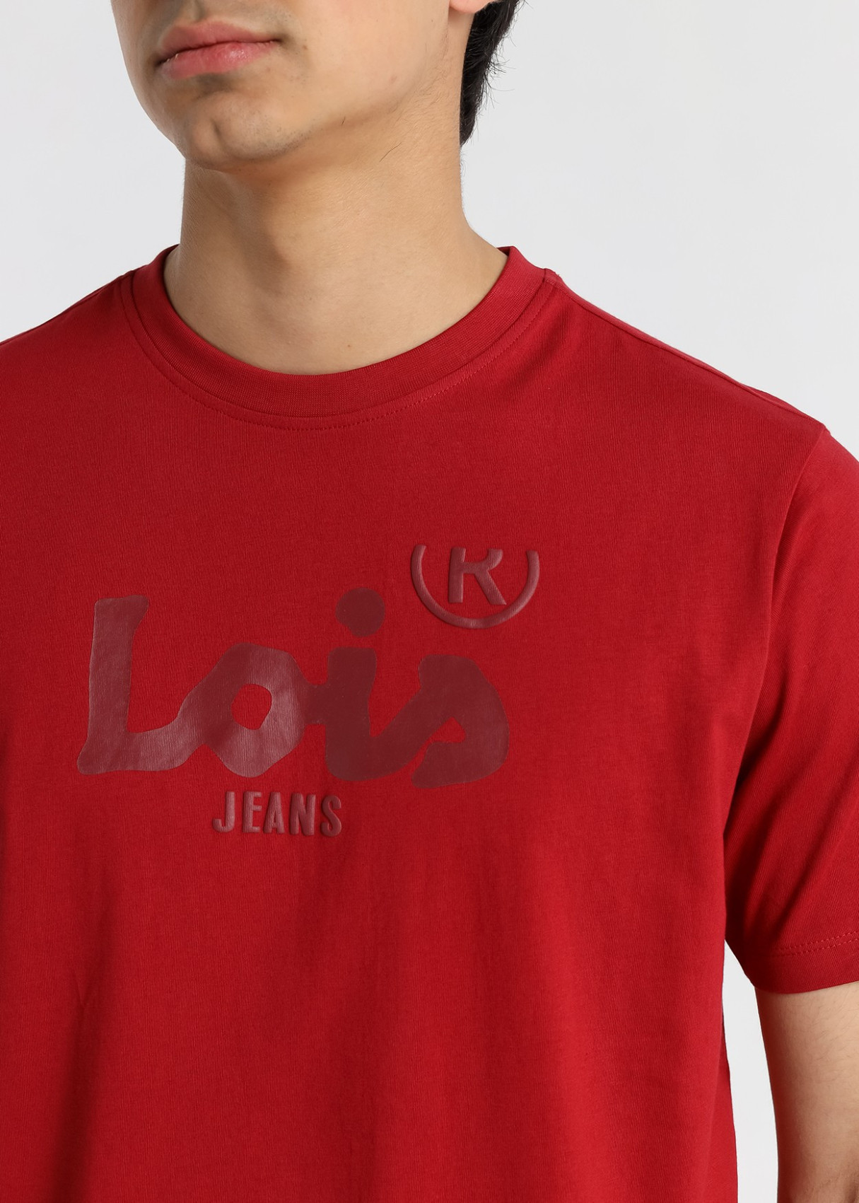 Camiseta Manga Corta Básica Logo roja