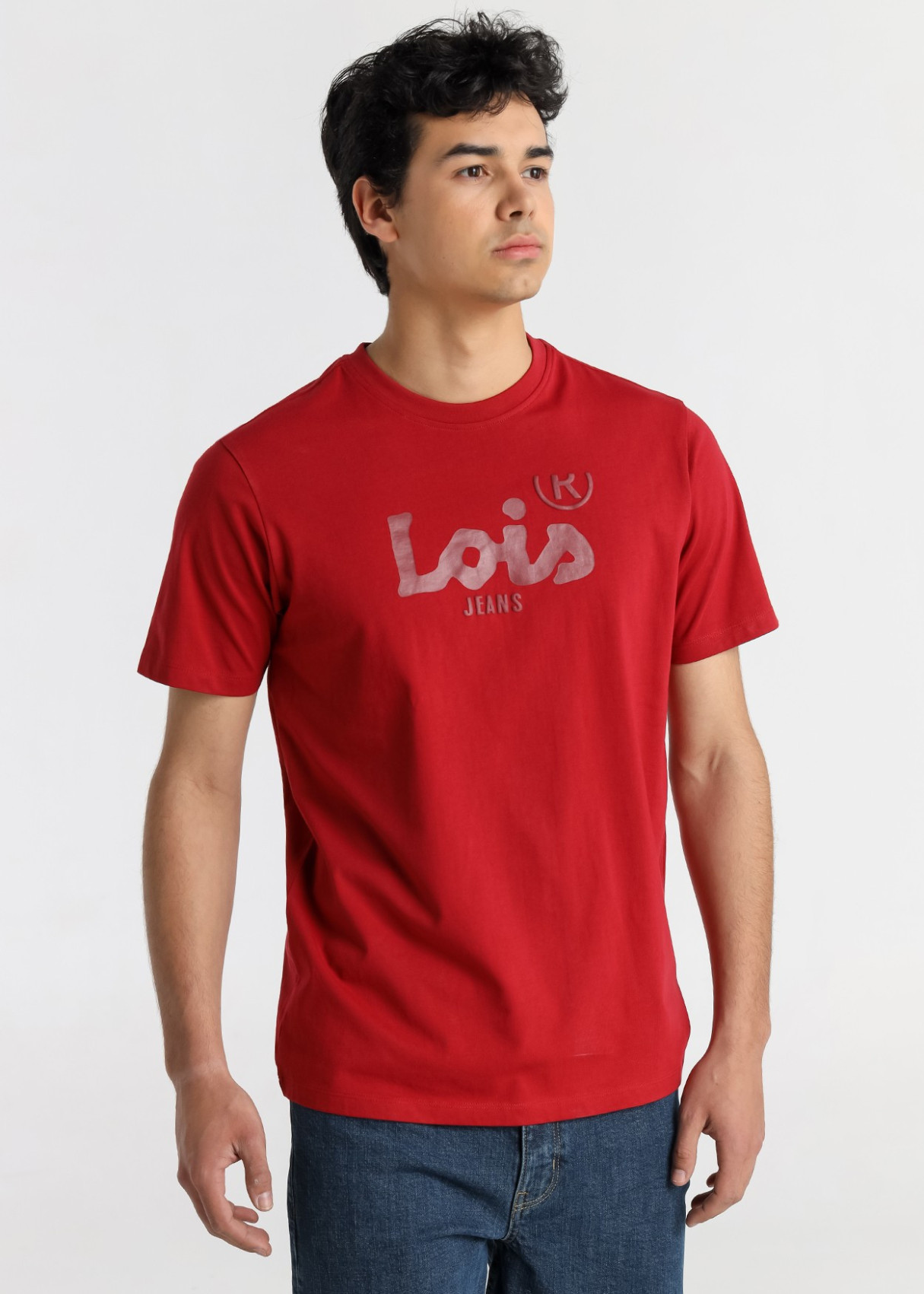Camiseta Manga Corta Básica Logo roja