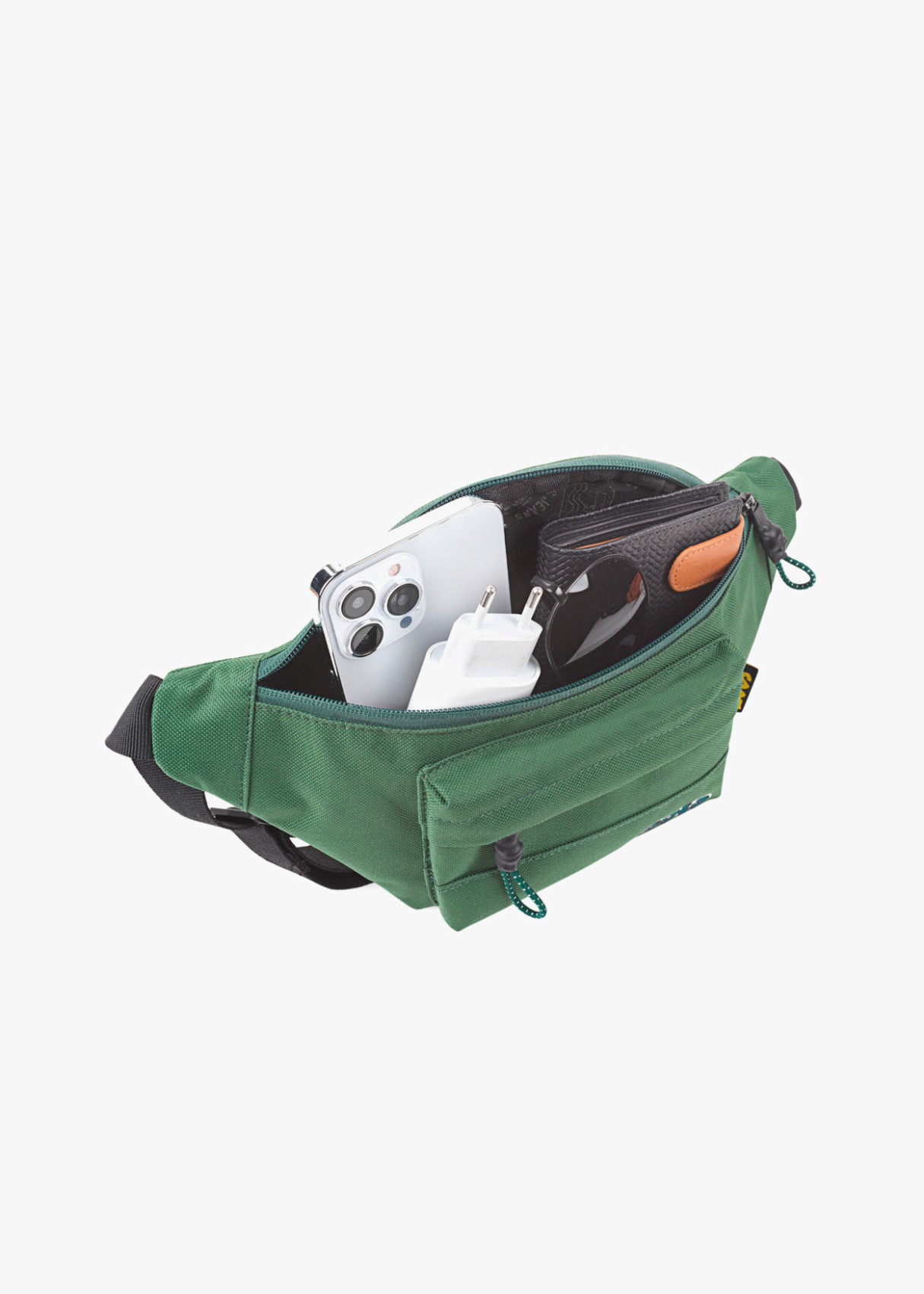 Riñonera Running Multifuncional con Cierre Cremallera Verde