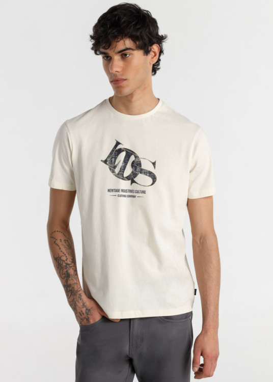 Camiseta Manga Corta Gráfica blanca