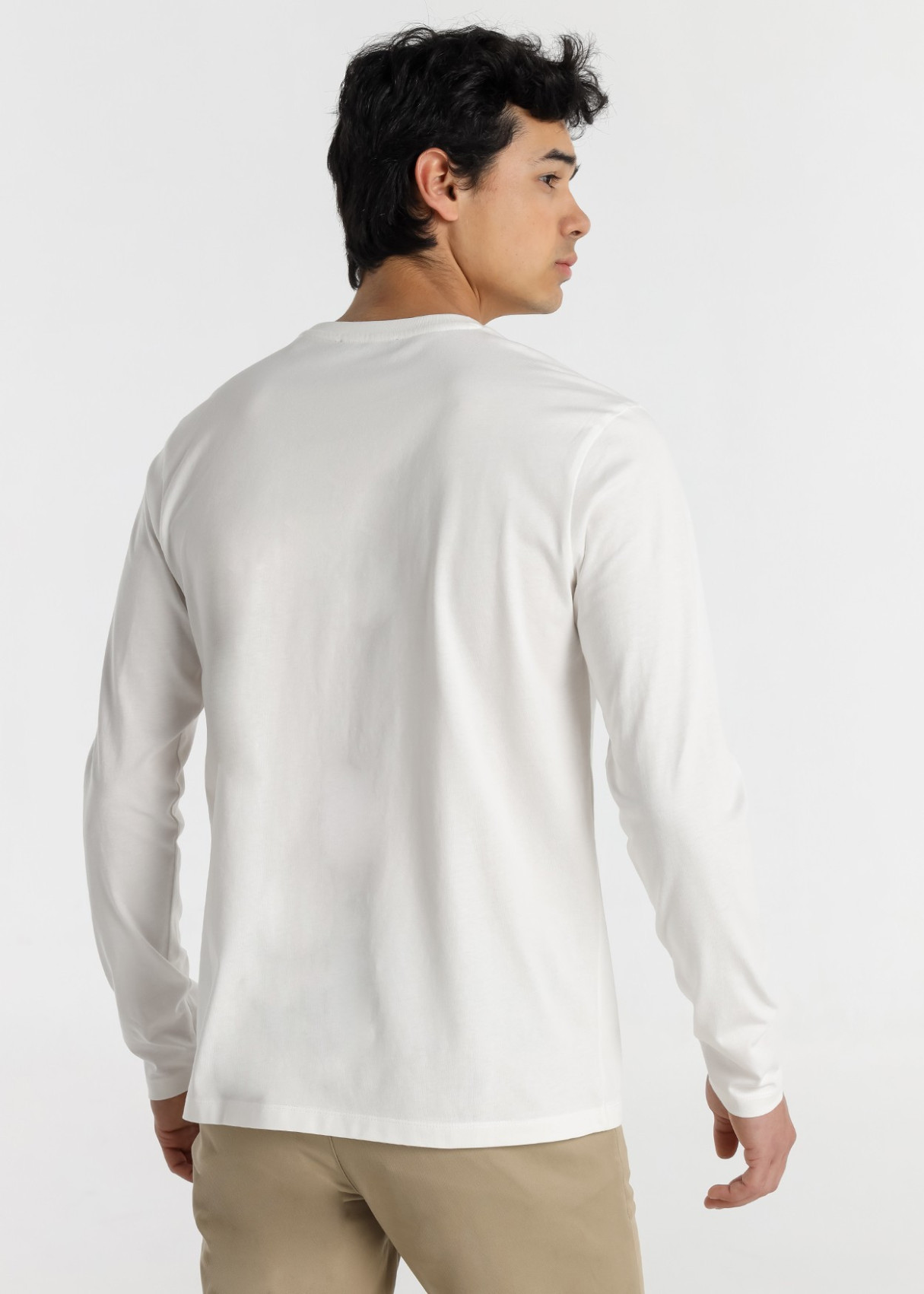 Camiseta Manga Larga Gráfica blanca