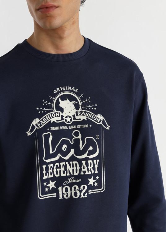 Sudadera Cuello Redondo Gráfica Legendary azul