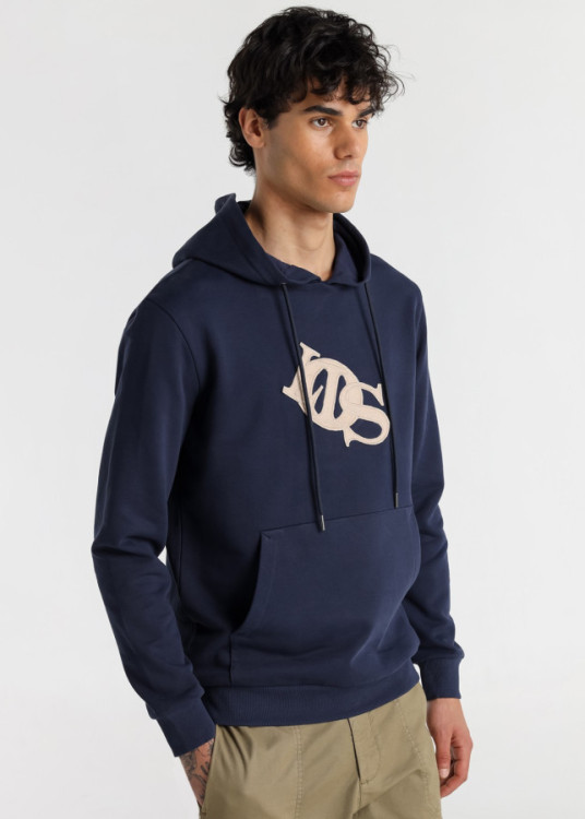 Sudadera Capucha Aplicación azul