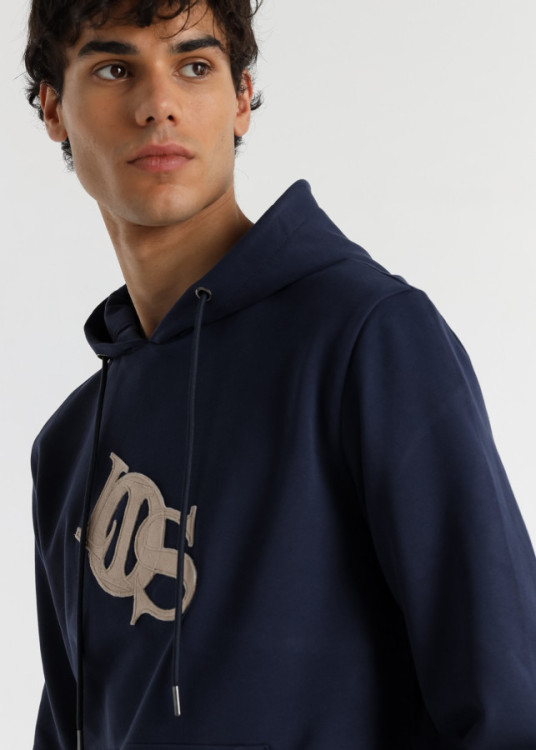 Sudadera Capucha Aplicación azul