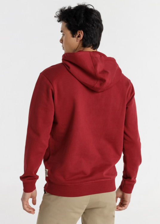 Sudadera Capucha Aplicación roja