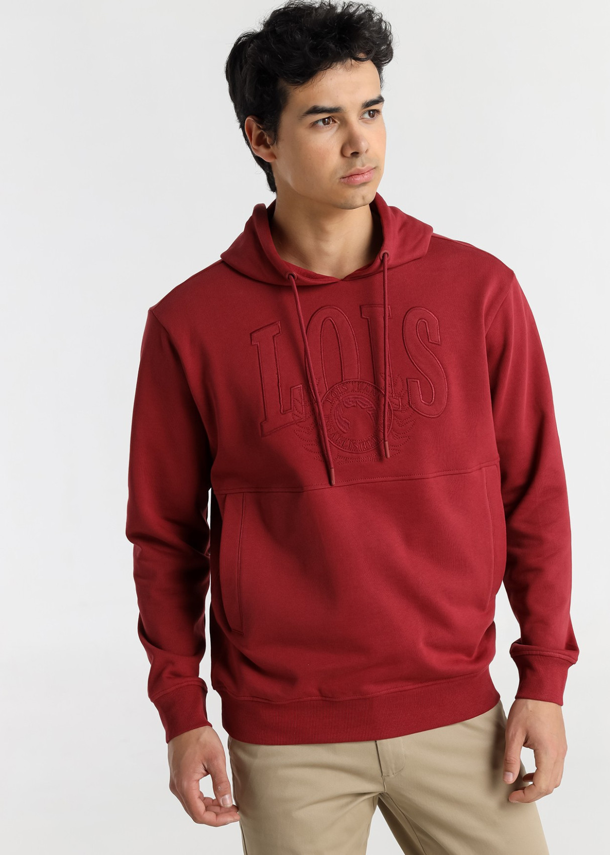 Sudadera Capucha Aplicación roja