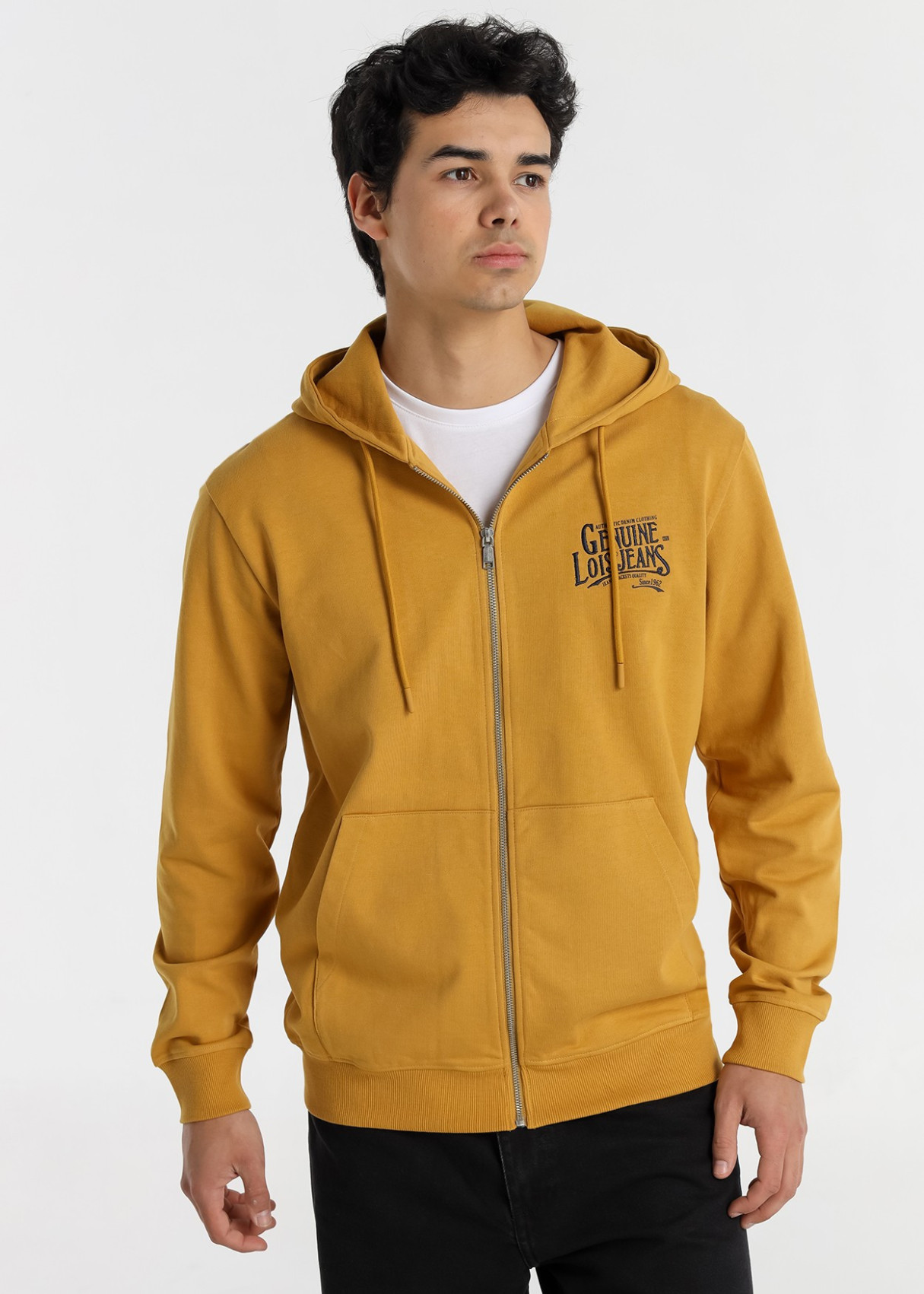 Sudadera Capucha Gráfica Genuine amarillo
