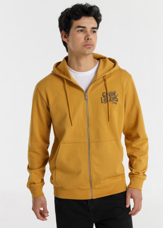 Sudadera Capucha Gráfica Genuine amarillo