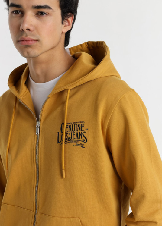Sudadera Capucha Gráfica Genuine amarillo