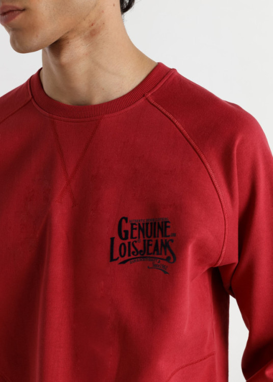 Sudadera Cuello Redondo Gráfica Genuine rojo
