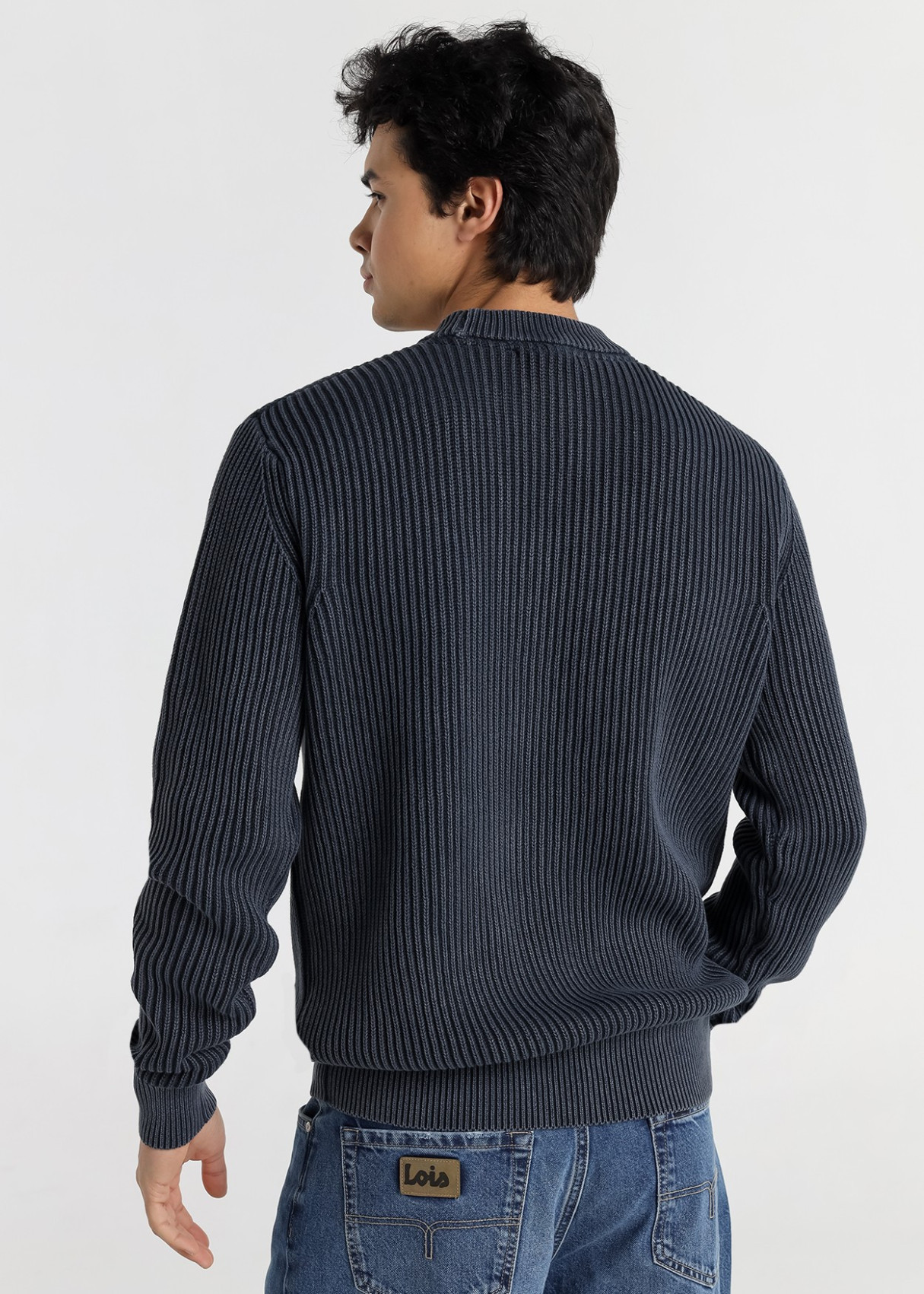 Jersey Cuello Redondo Aplicación azul