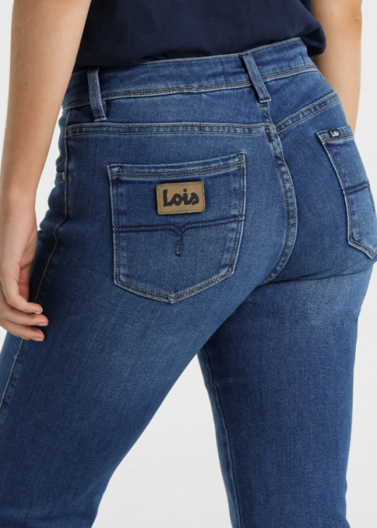Jeans Straight cintura baja Lavado Azul
