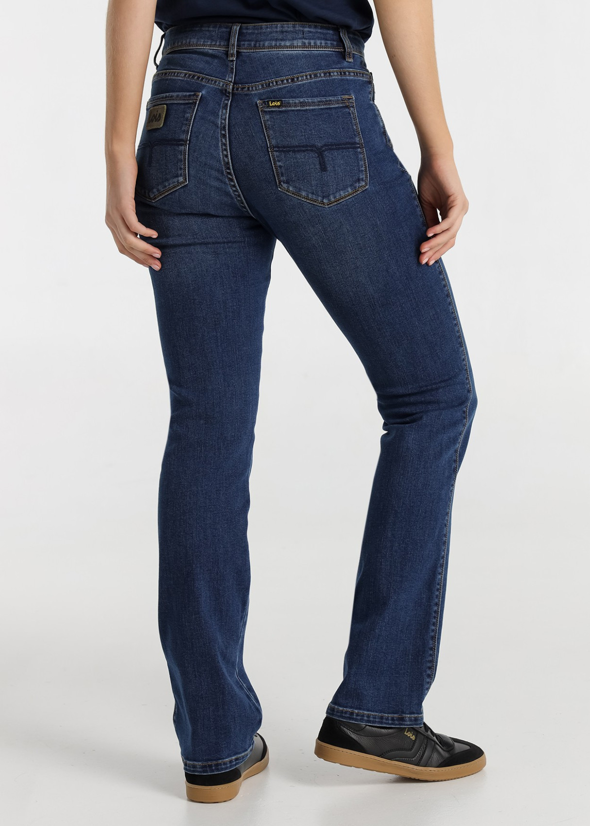 Jeans Straight cintura media Lavado Azul