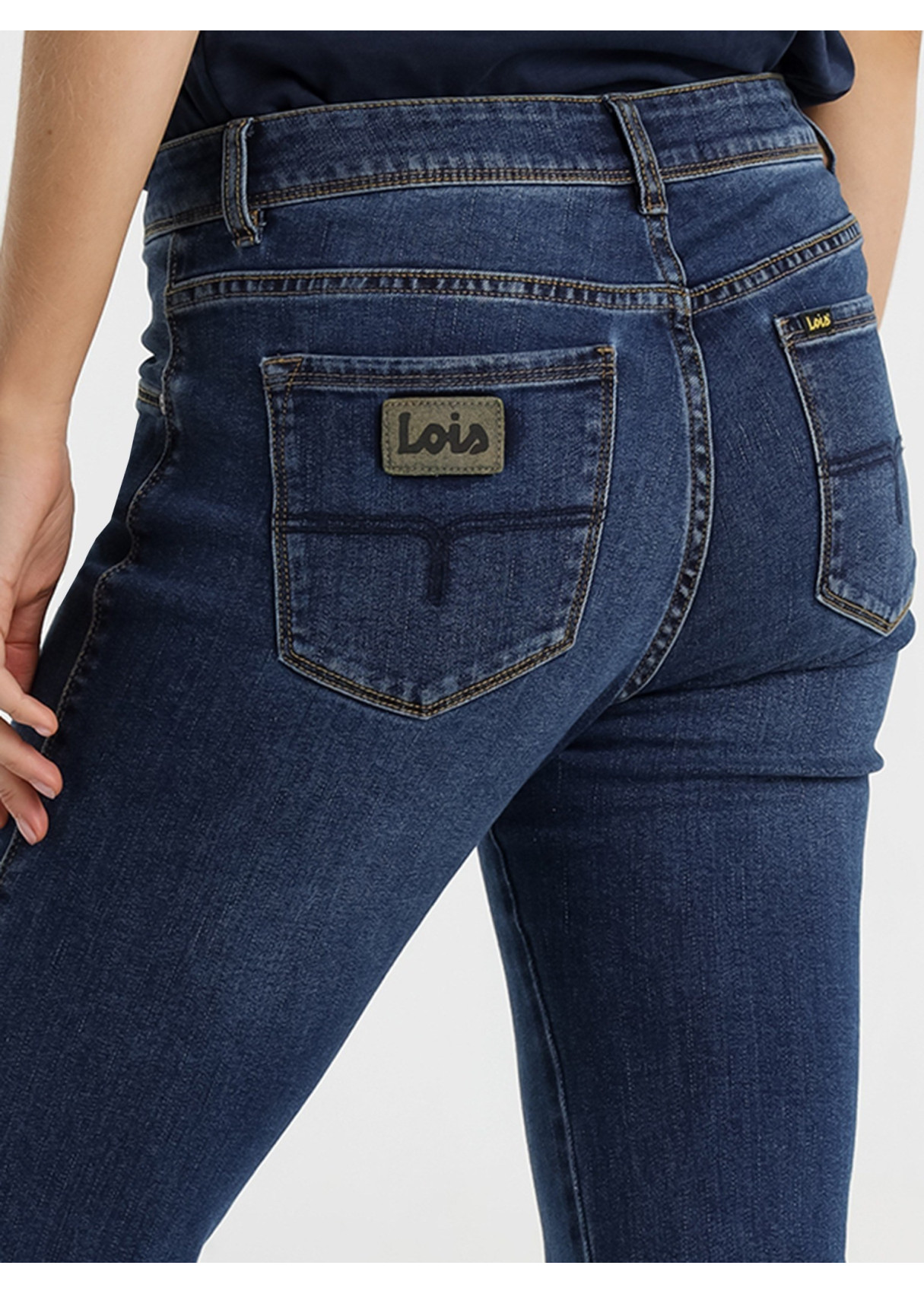 Jeans Straight cintura media Lavado Azul