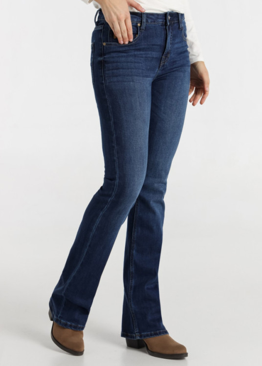 Jeans Flare cintura baja Lavado Azul