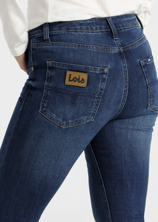 Jeans Flare cintura baja Lavado Azul