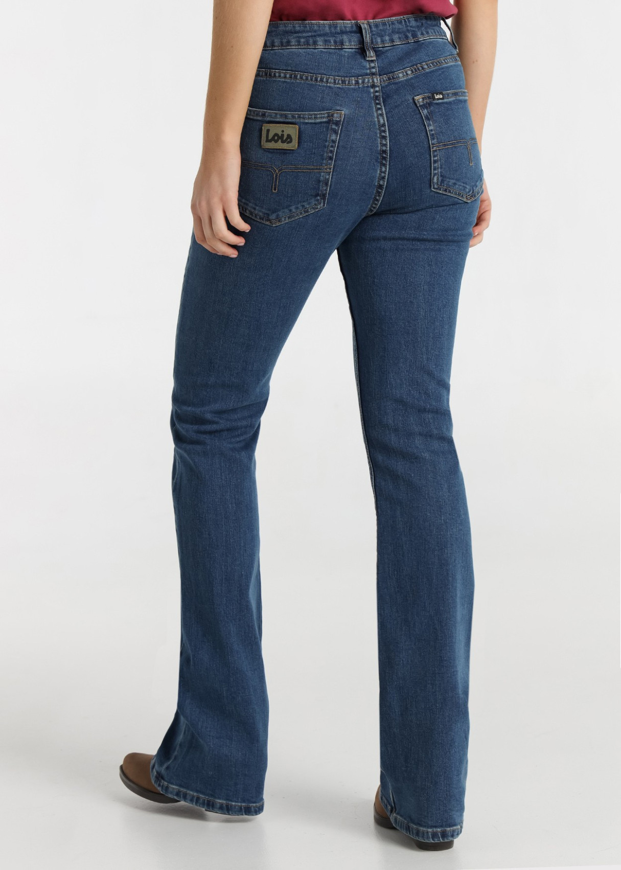 Jeans Flare cintura baja Lavado Azul