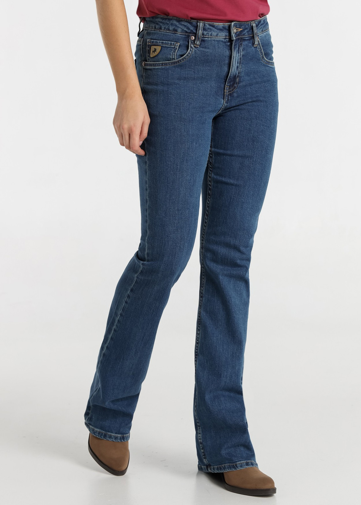Jeans Flare cintura baja Lavado Azul