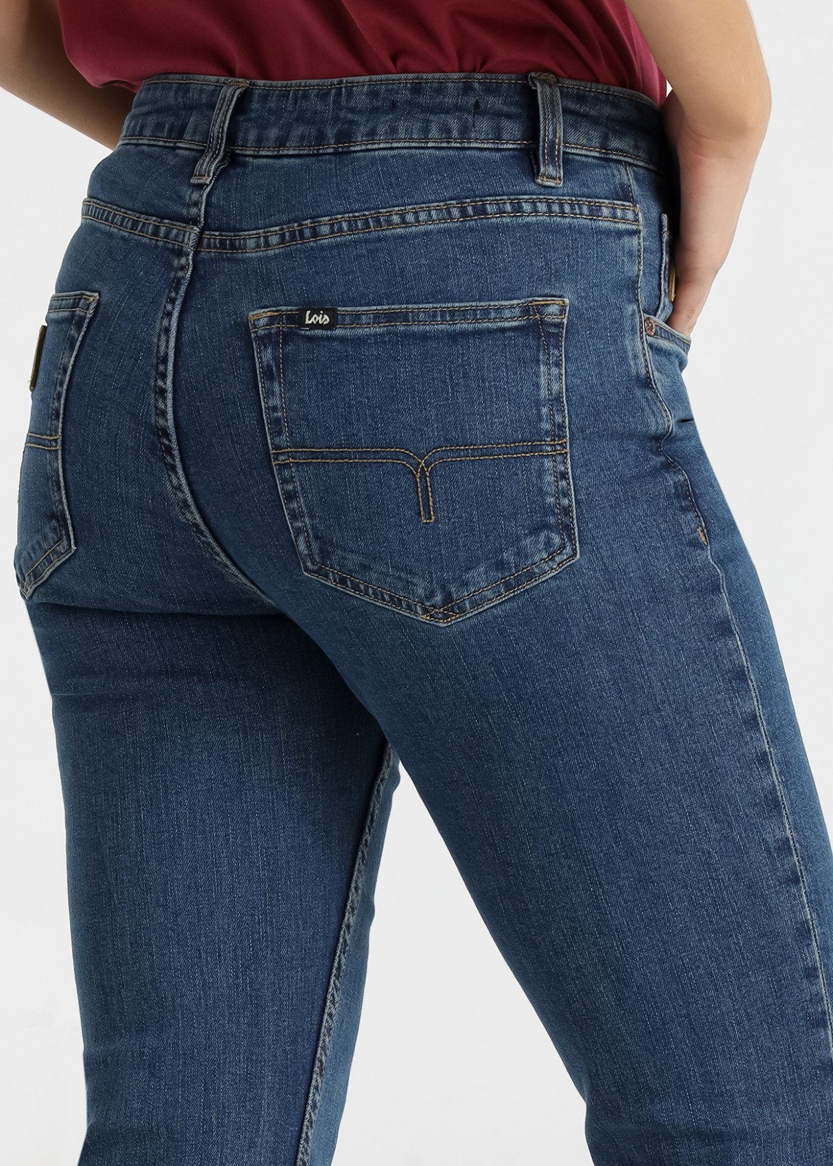 Jeans Flare cintura baja Lavado Azul