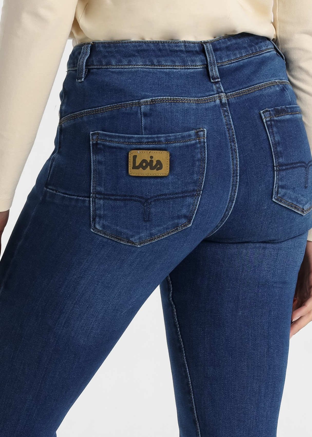 Jeans Flare cintura media Lavado Azul