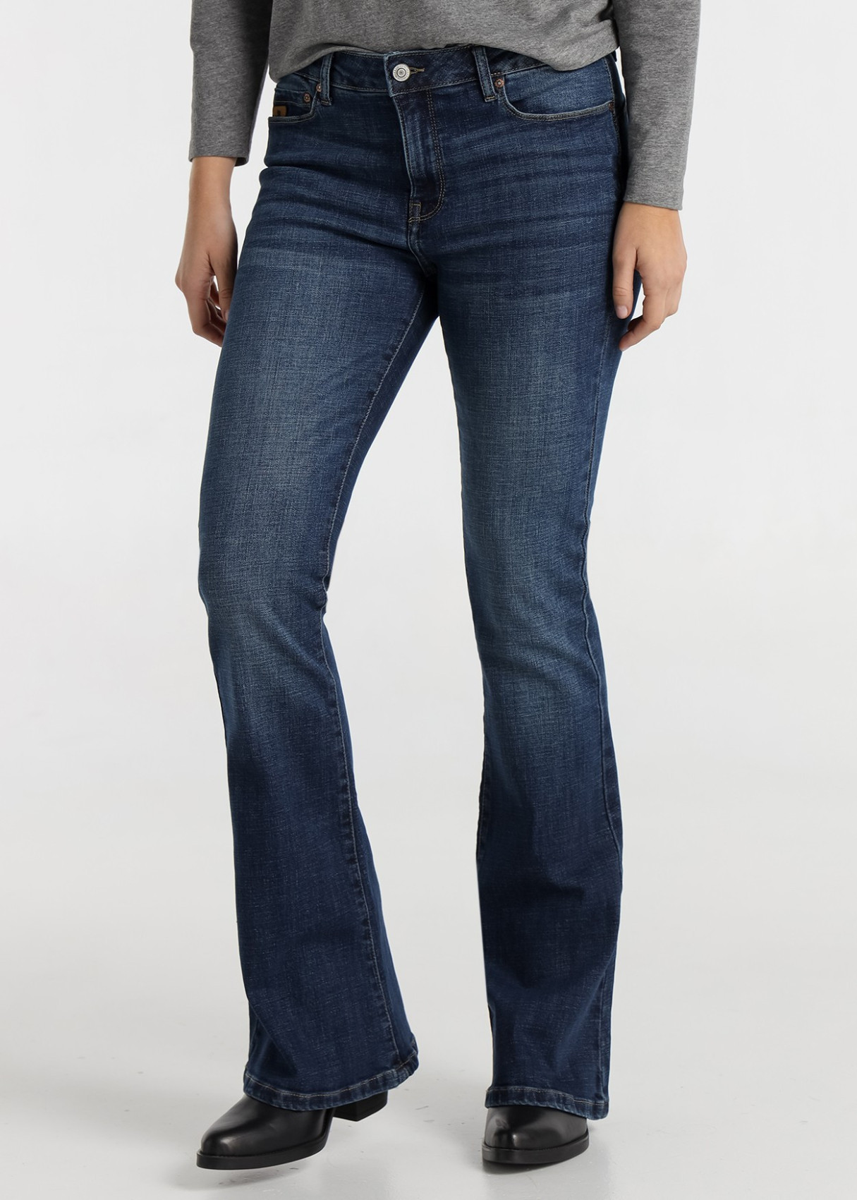 Jeans Flare cintura baja Lavado Azul