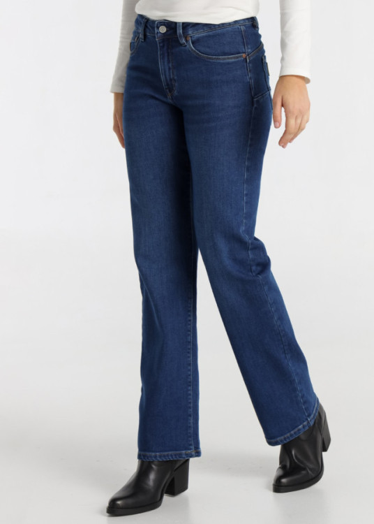 Jeans bootcut Lavado Azul oscuro