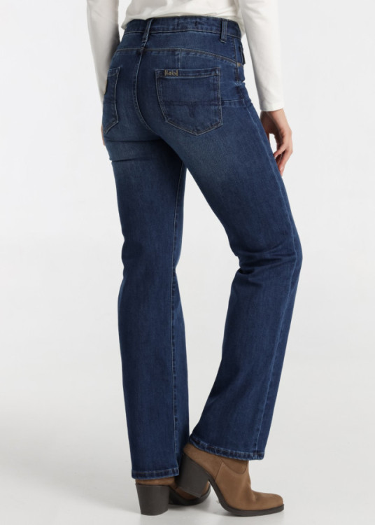 Jeans bootcut cintura media Lavado Azul
