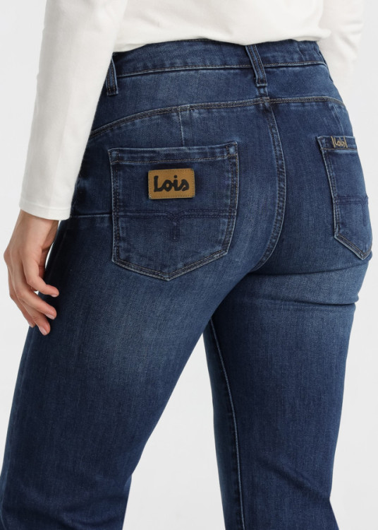Jeans bootcut cintura media Lavado Azul