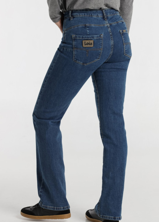 Jeans bootcut cintura baja Lavado Azul