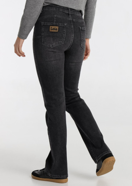 Jeans bootcut cintura baja Lavado Negro