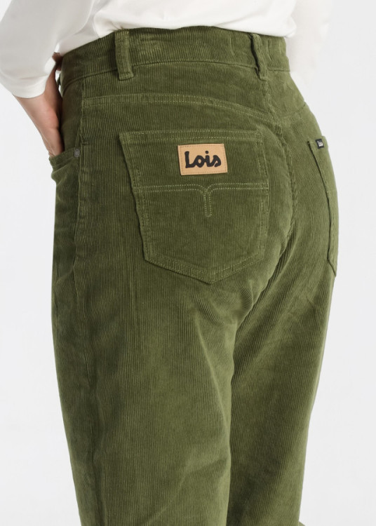 Pantalón Straight Pana verde