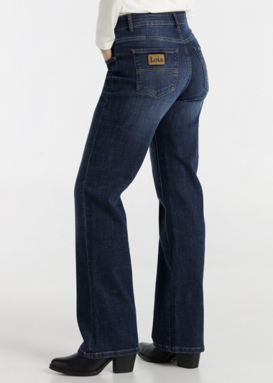 Jeans Straight cintura alta Lavado Vintage Azul