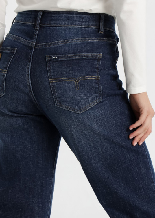 Jeans Straight cintura alta Lavado Vintage Azul