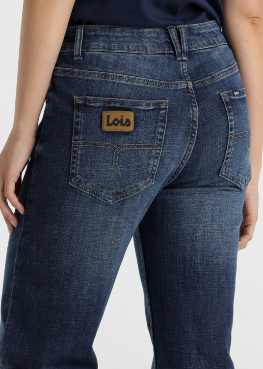 Jeans Straight cintura media Lavado Azul