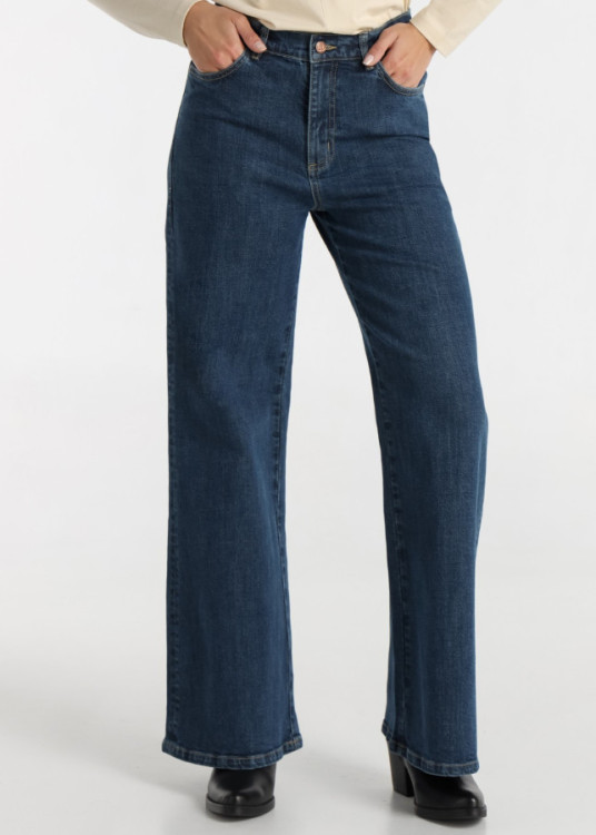 Jeans Bootcut cintura alta Lavado Vintage azul