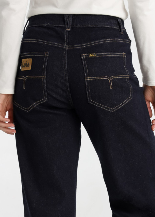 Jeans Bootcut cintura alta estilo Western azul