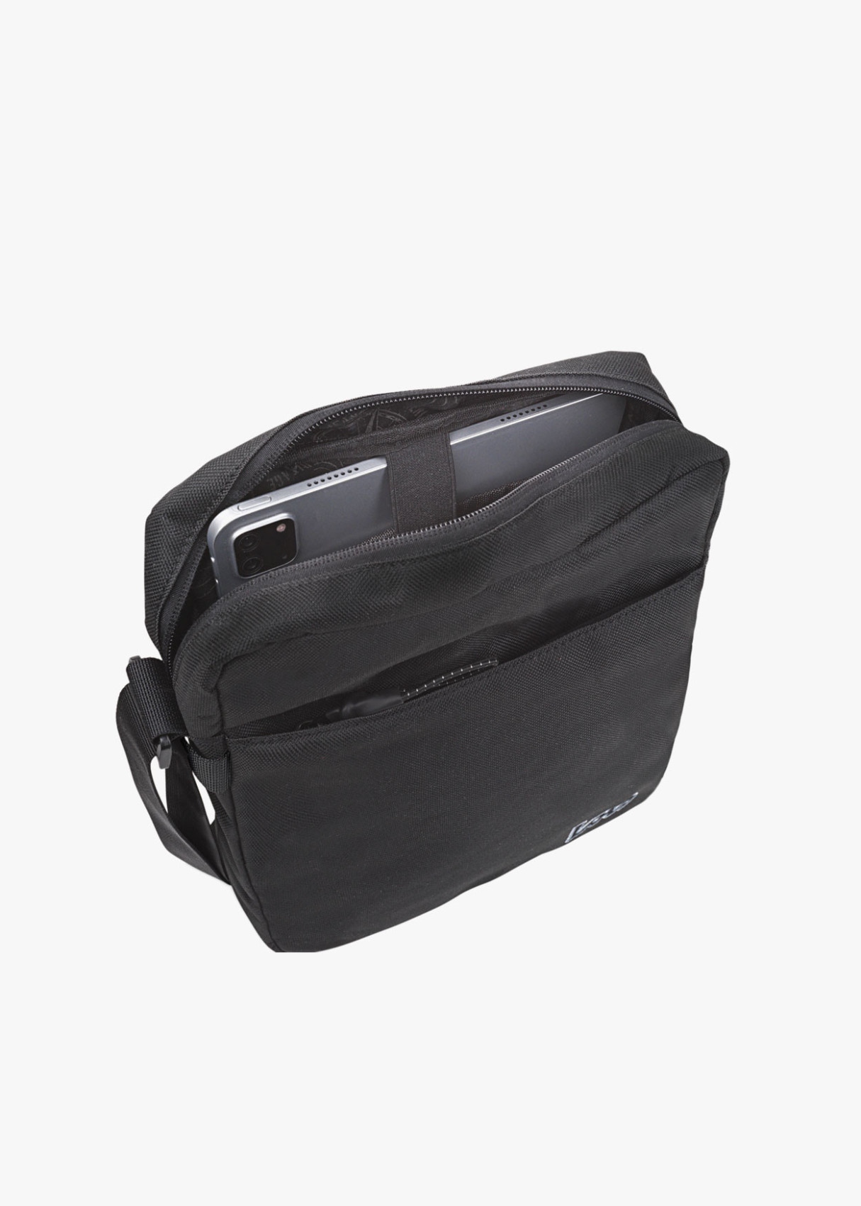 Bandolera con Asa Ajustable y Cierre Cremallera Negro