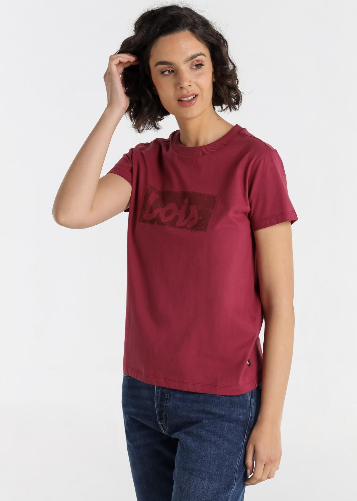Camiseta Manga Corta Básica logo roja