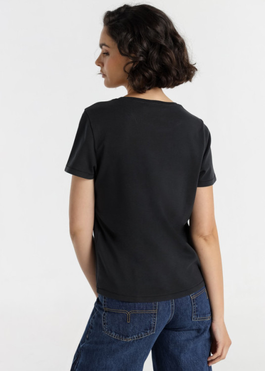 Camiseta Manga Corta Gráfica negra