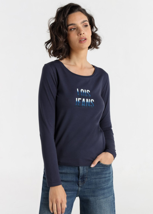 Camiseta Manga Larga Lois Jeans azul