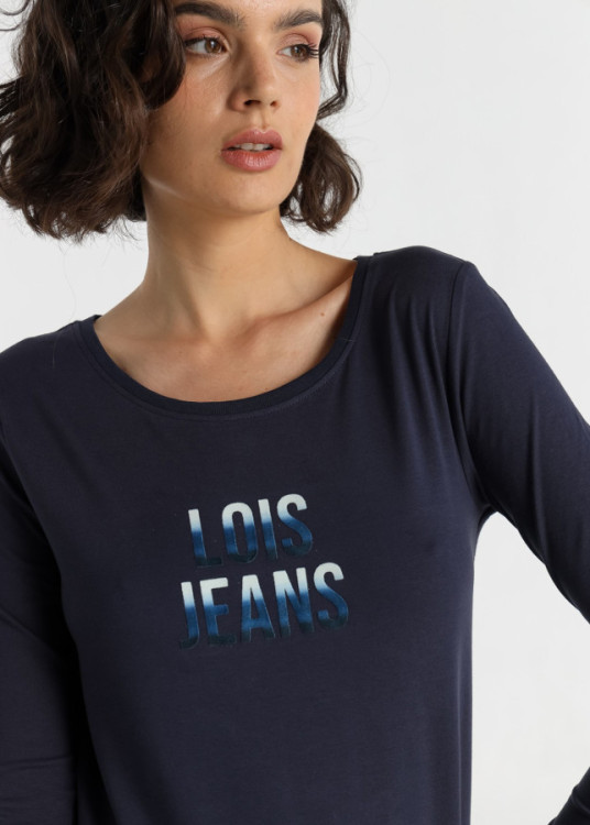 Camiseta Manga Larga Lois Jeans azul