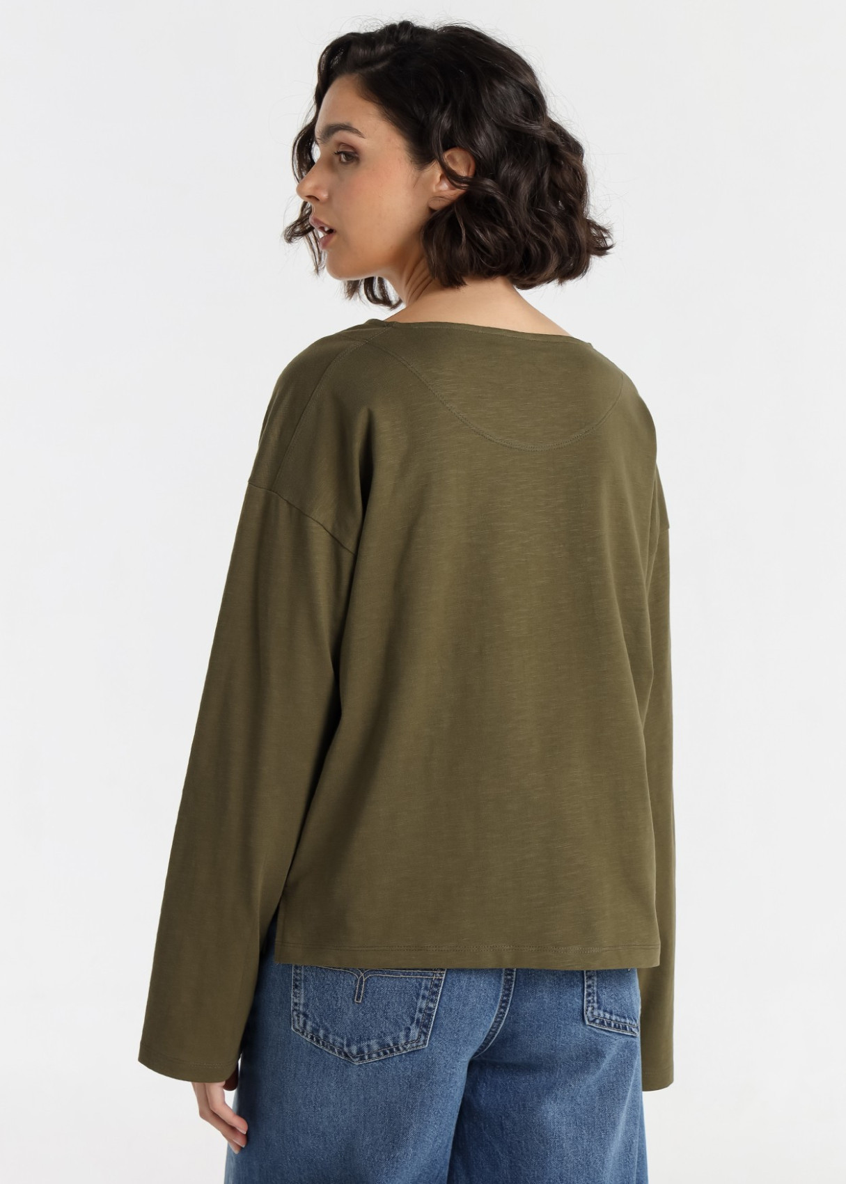 Camiseta Manga Larga Gráfica Colibrí verde